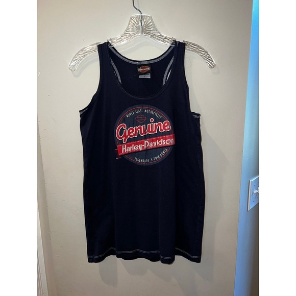 Women's or men's Harley-Davidson tank top blue size small  navy blue Cleveland - Picture 1 of 7